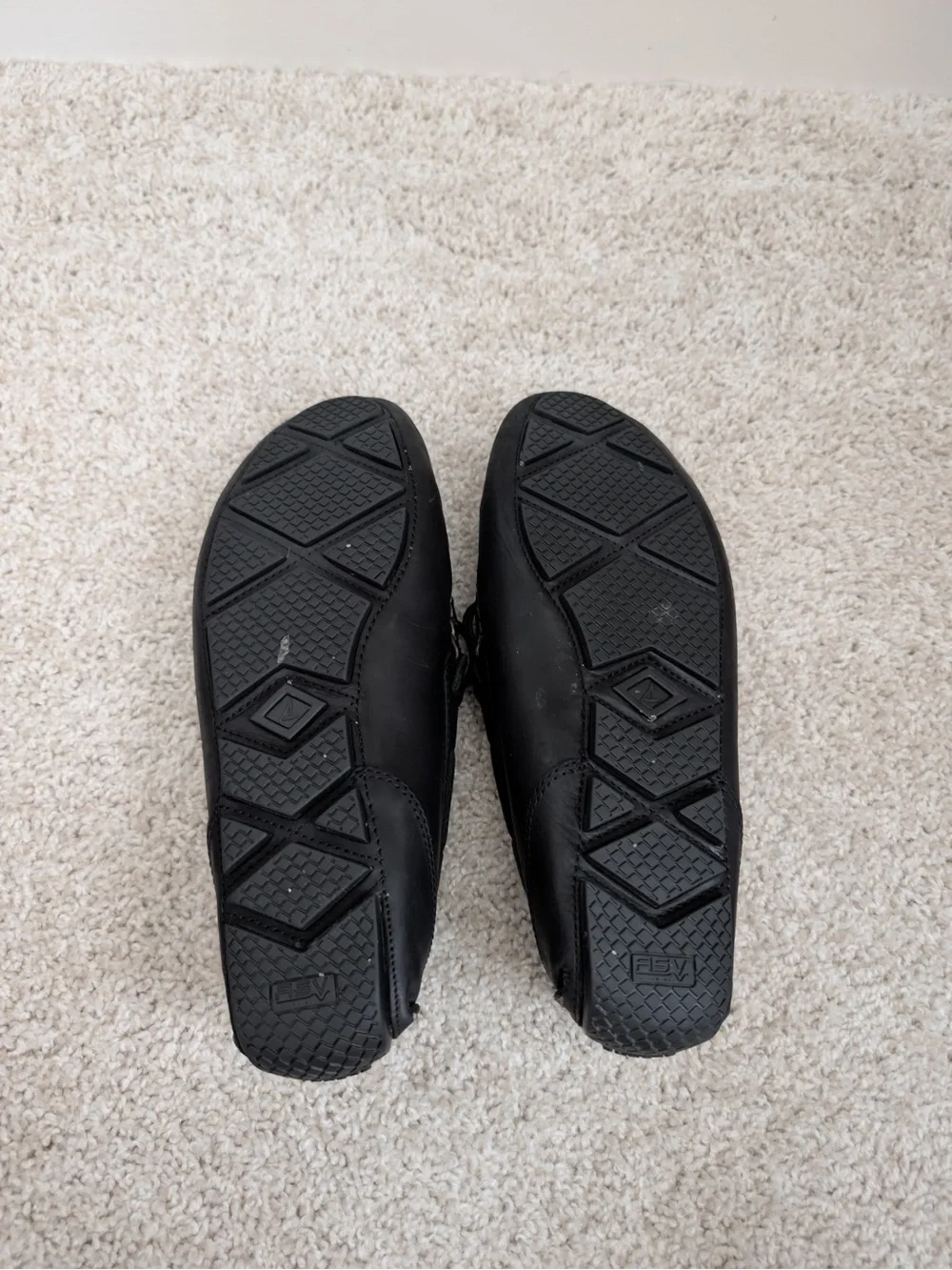 Sperry Black Leather Boat Shoes with Lace Detail